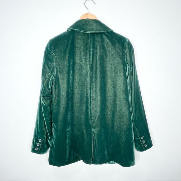 NWT Old Navy Emerald Green Velvet Party Blazer Small - Picture 6 of 12